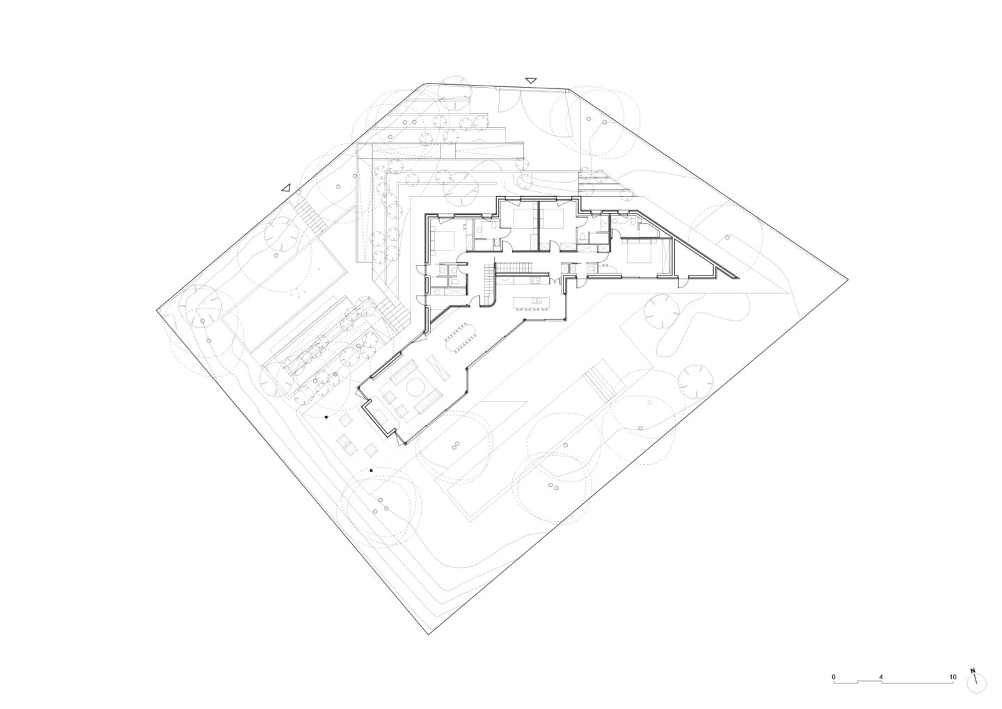 Plan rez-de-chaussée villa K