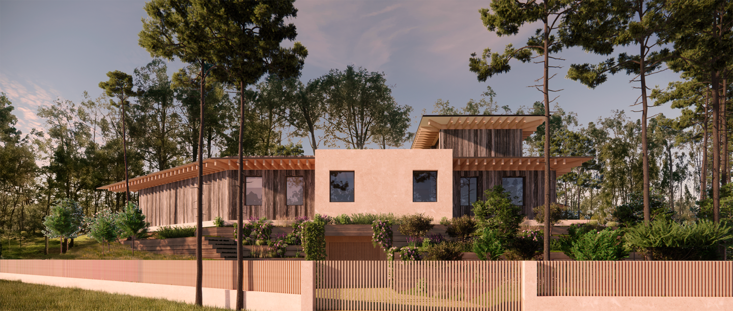 Vue nord-est de la villa K